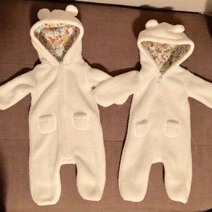 Cute 3 month twin bear hoodie